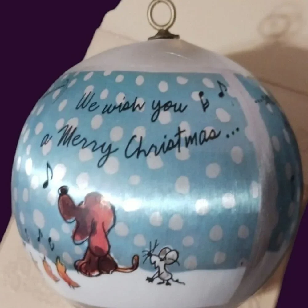 Hallmark vtg satin christmas ball ornament 1980